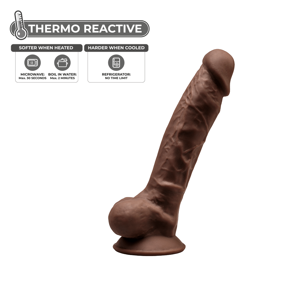 Silexd - Dildo Premium Silicone Mod. 1 7" - Marrone