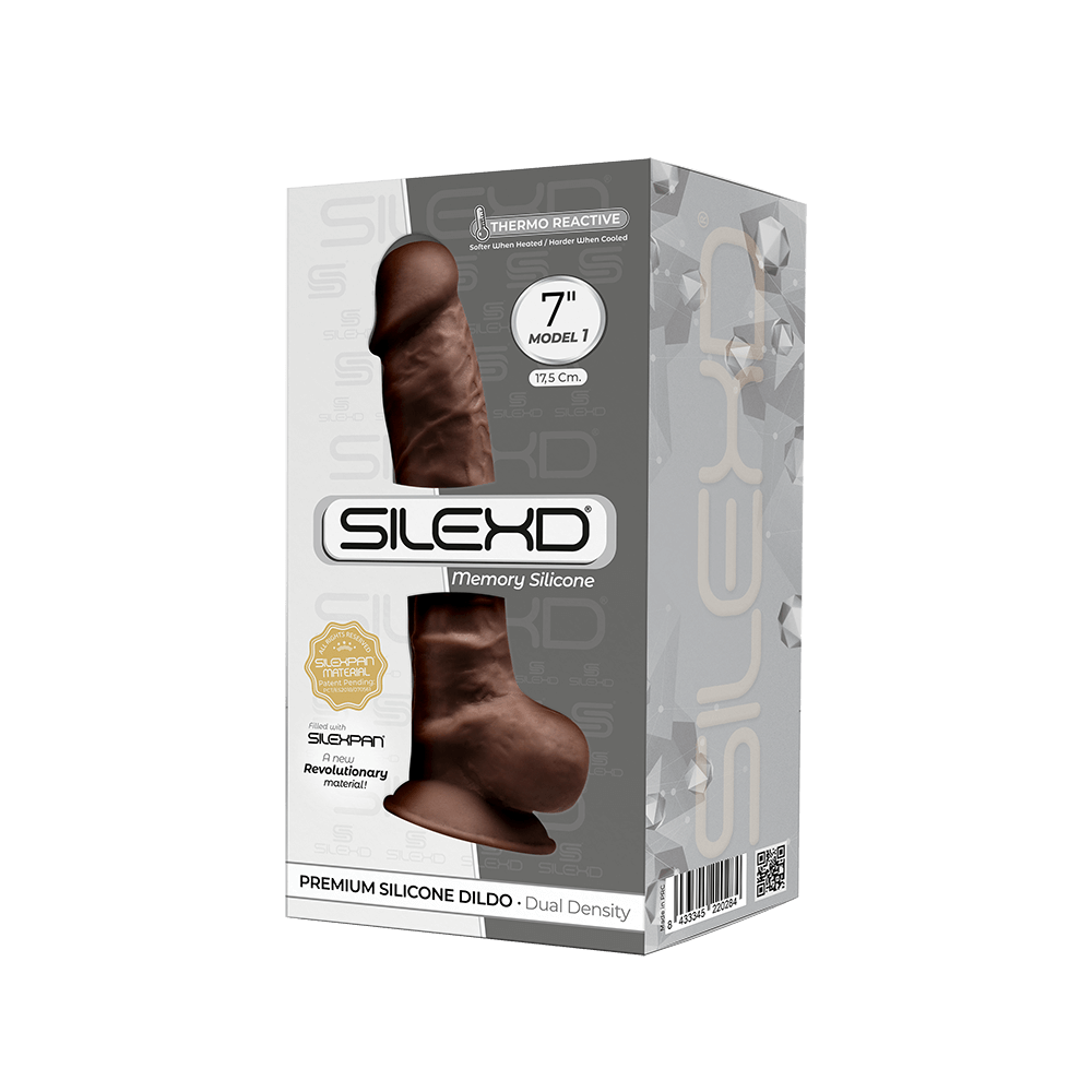 Silexd - Dildo Premium Silicone Mod. 1 7" - Marrone