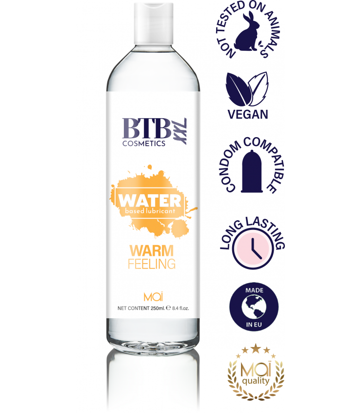 BTB Cosmetics - Lubrificante Base Acqua Effetto Riscaldante - 250 ml