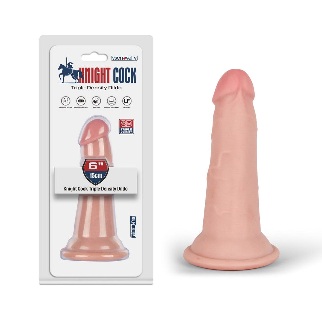 VSC Novelty - Knight Cock 3D Triple Density Dildo - 6"