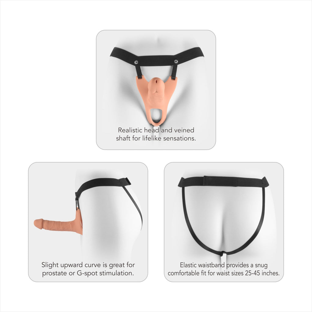 VSC Novelty - Strap-on con Dildo Cavo (Hollow) - 6" - Color Carne