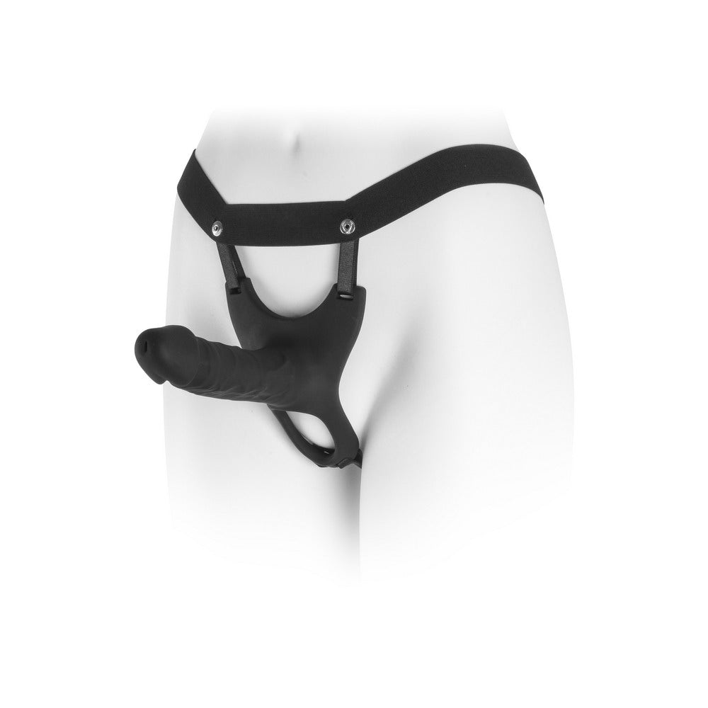 VSC Novelty - Strap-on con Dildo Cavo (Hollow) - 6" - Nero