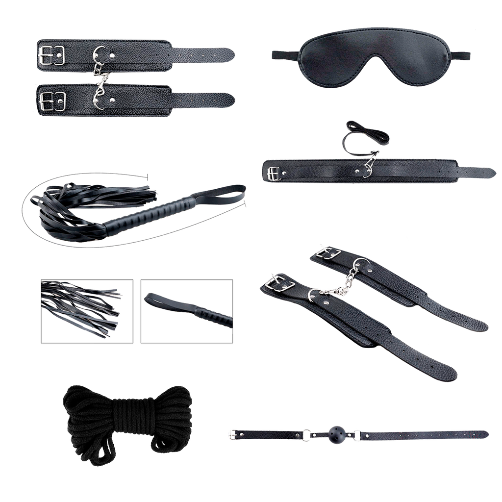 Alive - Secret Desires BDSM Kit - 8 Pezzi - Nero