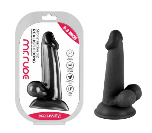 VSC Novelty - Dildo Realistico Mr. Rude - Nero - 6.3"