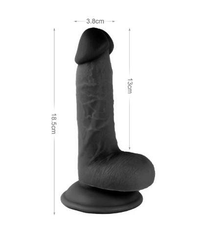 VSC Novelty - Dildo Realistico Mr. Rude - Nero - 7.3"