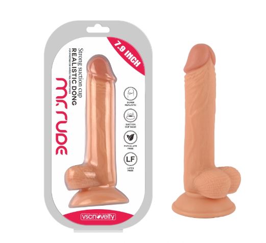 VSC Novelty - Dildo Realistico Mr. Rude - Color Carne - 7.9"