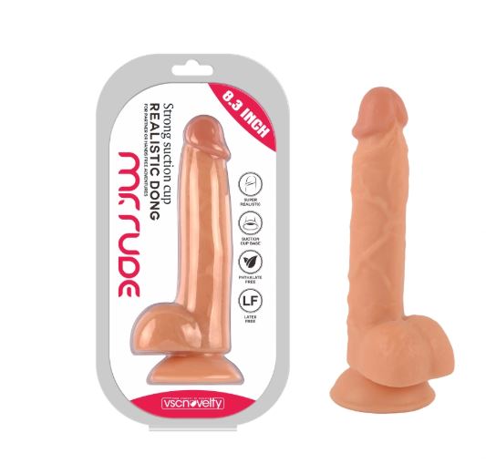 VSC Novelty - Dildo Realistico Mr. Rude - Color Carne - 8.3"