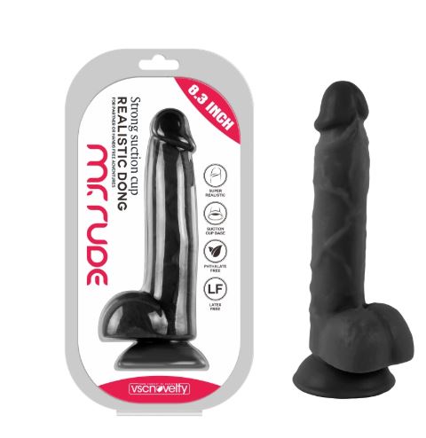 VSC Novelty - Dildo Realistico Mr. Rude - Nero - 8.3"