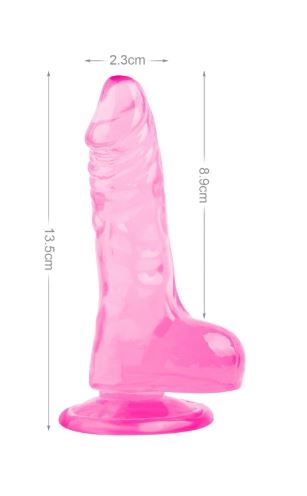 VSC Novelty - Dildo Realistico Crystal Jellies Mr. Rude 5,3" - Rosa