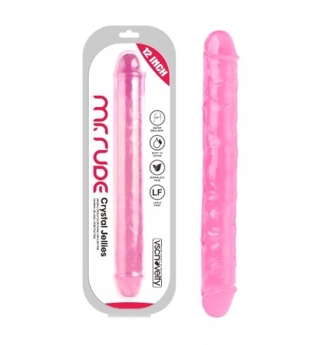 VSC Novelty - Dildo Doppio Realistico Crystal Jellies Mr. Rude 12" - Rosa