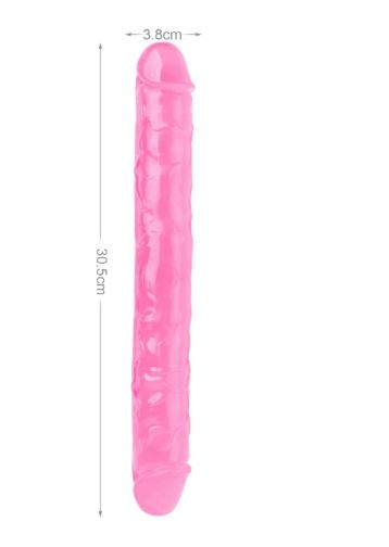 VSC Novelty - Dildo Doppio Realistico Crystal Jellies Mr. Rude 12" - Rosa