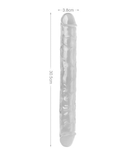 VSC Novelty - Dildo Doppio Realistico Crystal Jellies Mr. Rude 12" - Trasparente