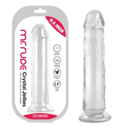 VSC Novelty - Dildo Realistico Crystal Jellies Mr. Rude 8,5" - Trasparente