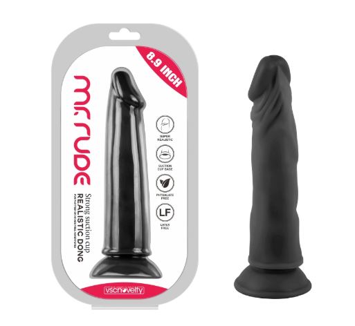 VSC Novelty - Dildo Realistico Mr. Rude - Nero - 8,9"
