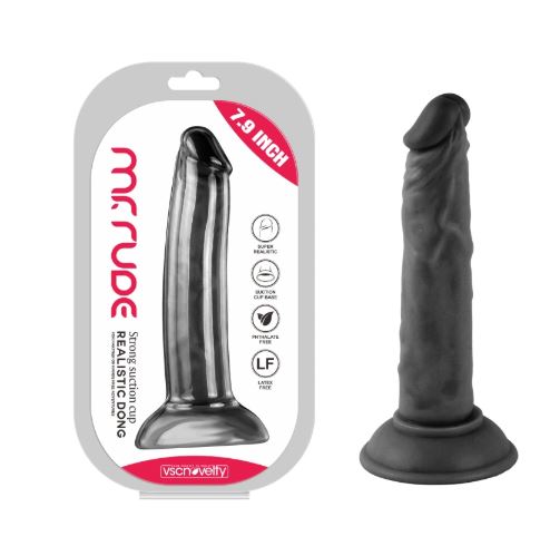 VSC Novelty - Dildo Realistico Mr. Rude - Nero - 7.9"