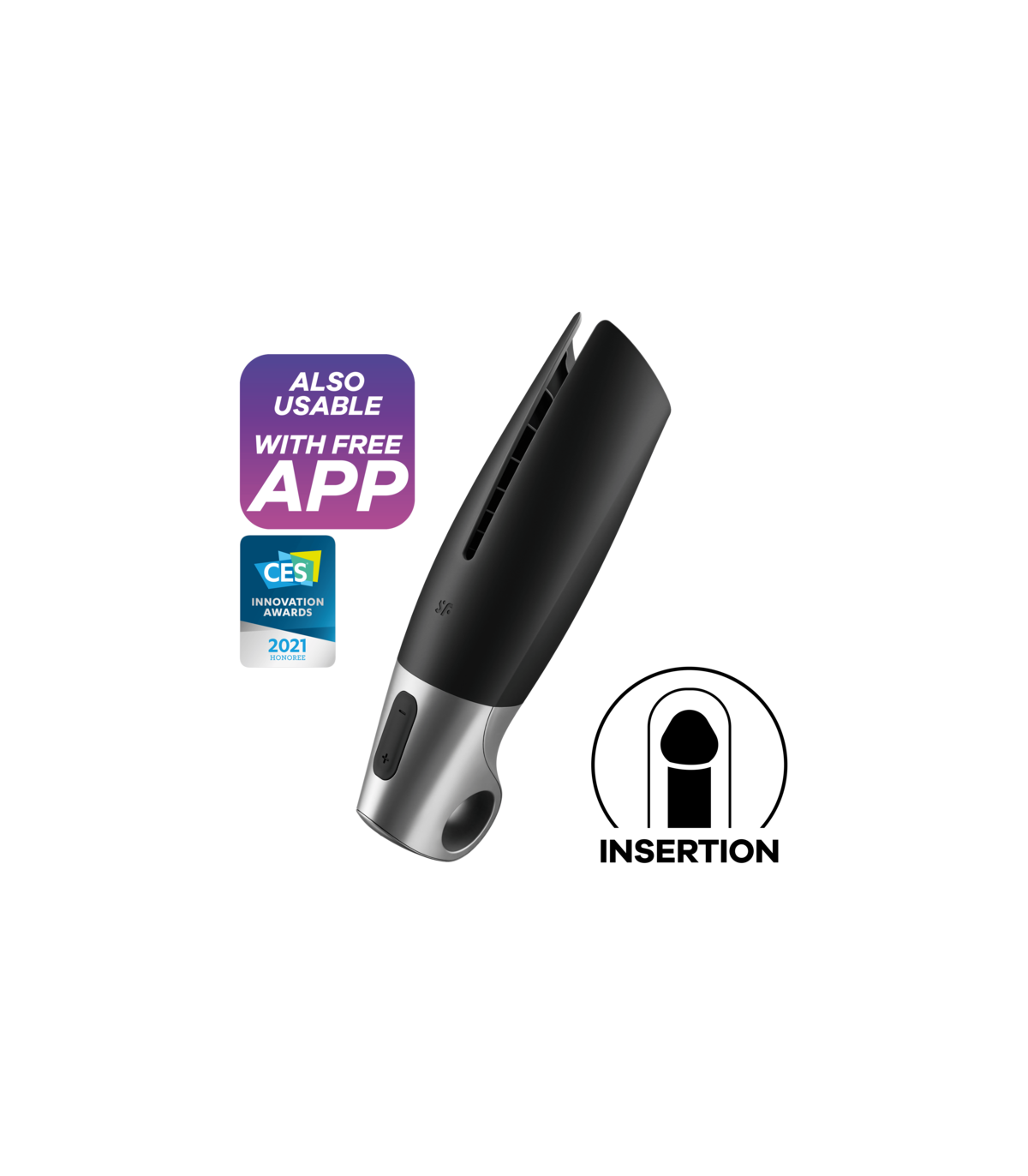 Satisfyer - Power Masturbator - App Controlled - Nero