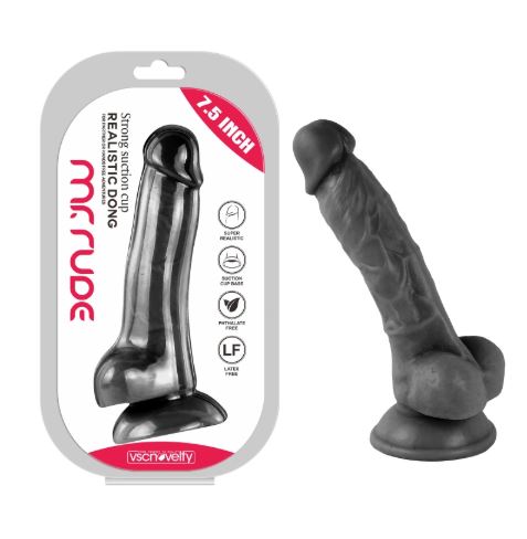 VSC Novelty - Dildo Realistico Mr. Rude - Nero - 7.5"