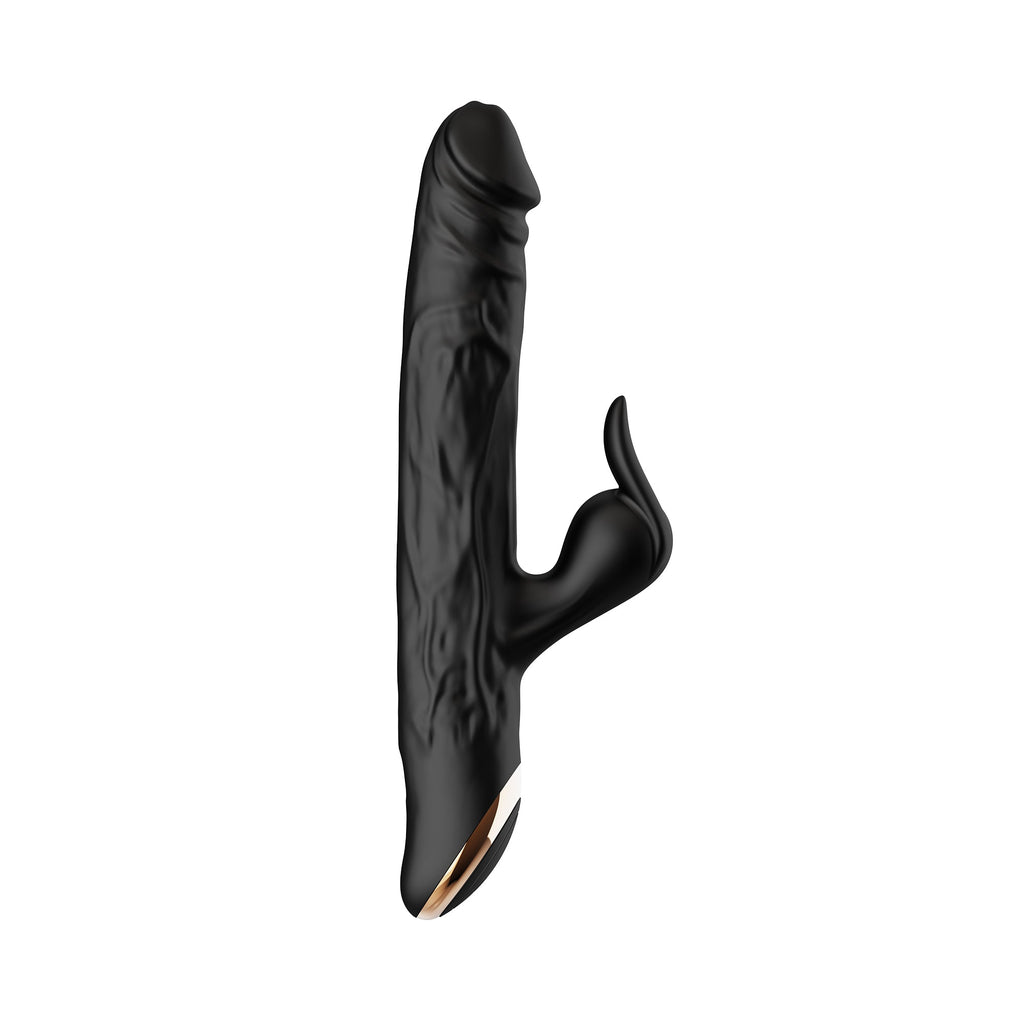 Winyi - Vibratore Realistico Rabbit & Thrusting Soft Touch - Terry II - Nero