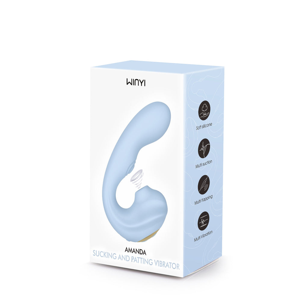 Winyi - Vibratore Flessibile Punto G con Tapping e Succhia Clitoride - Amanda
