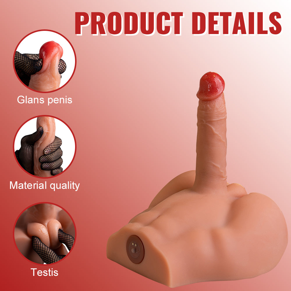Xise - Peel - Torso con Dildo Thrusting e Vibrante - 6,80"