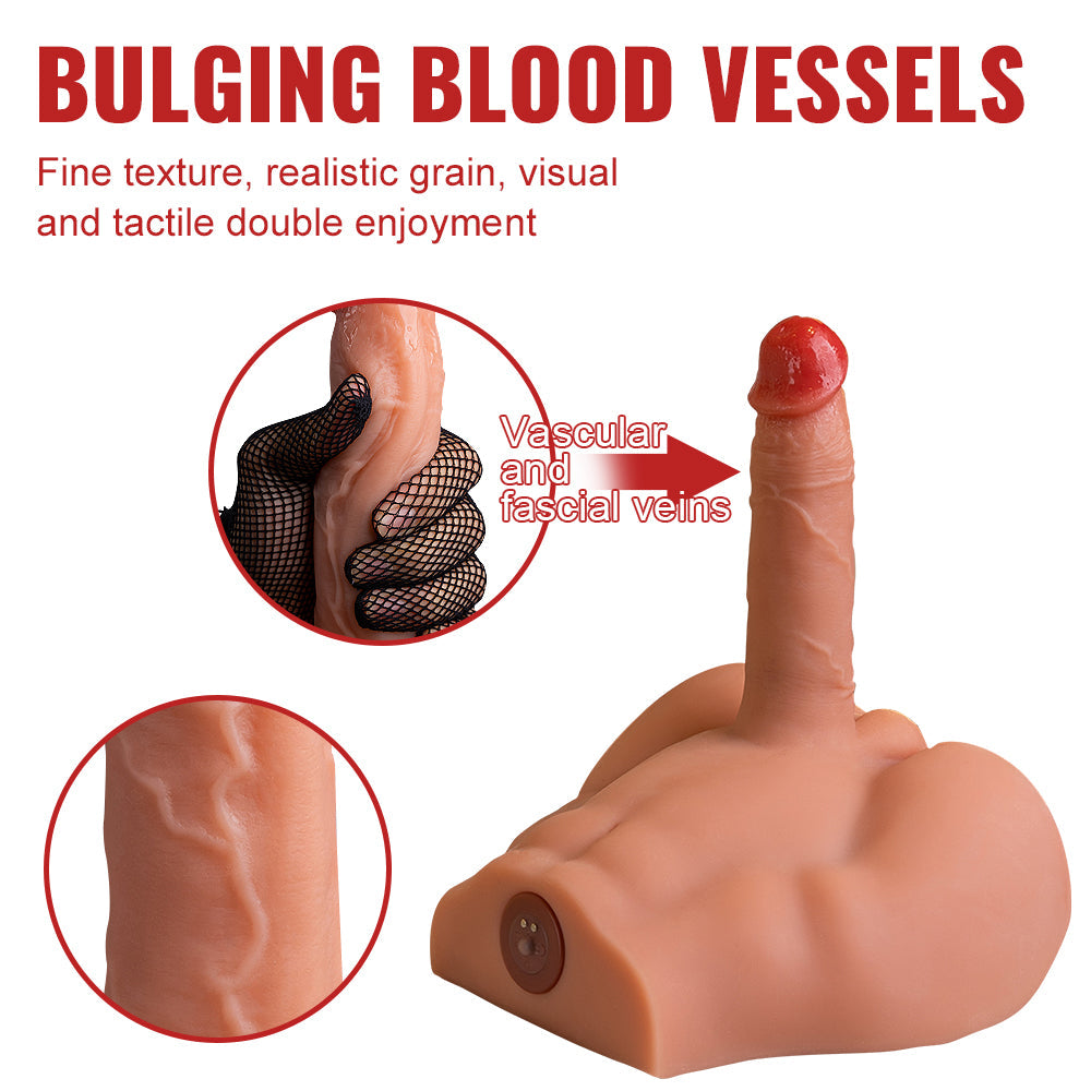 Xise - Peel - Torso con Dildo Thrusting e Vibrante - 6,80"