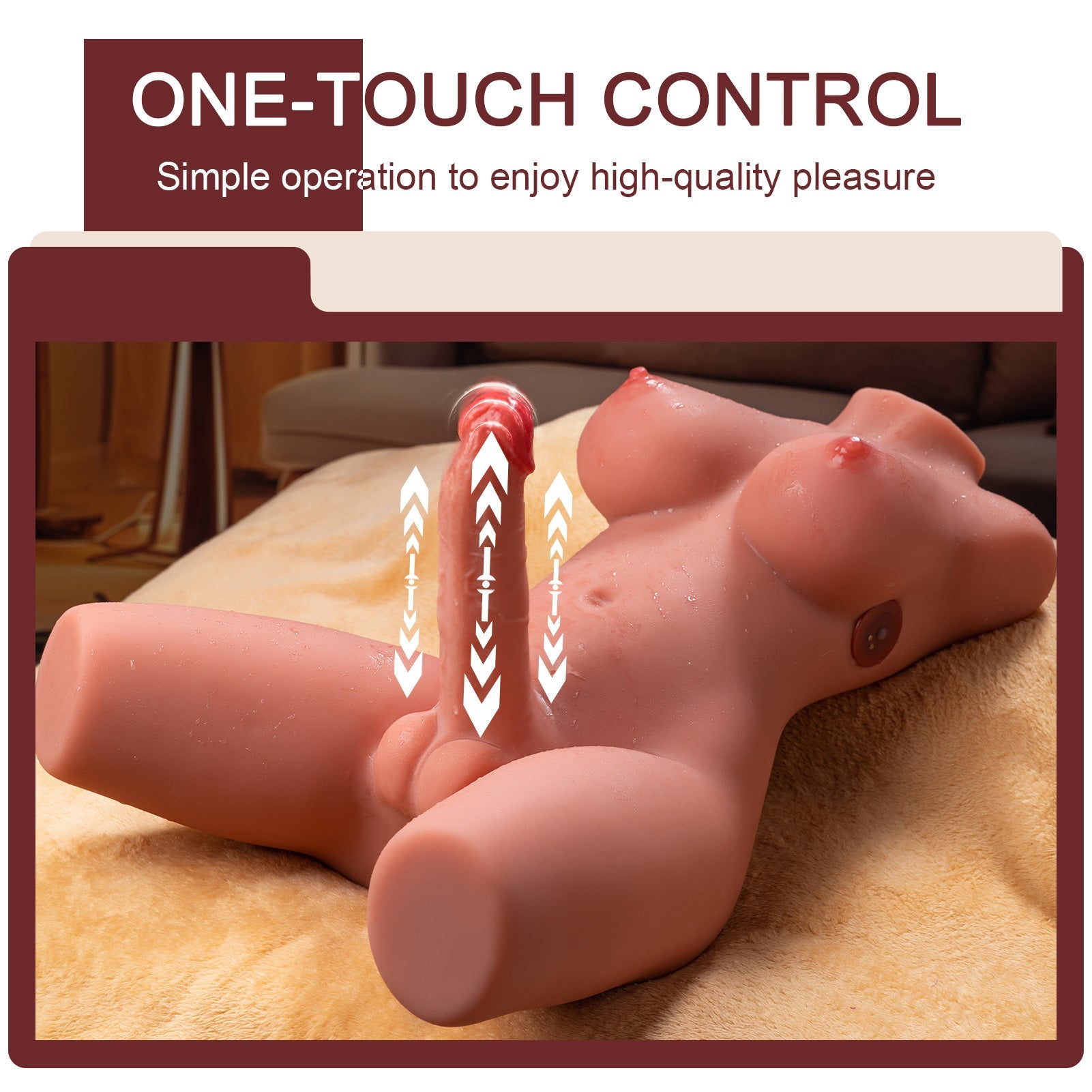 Xise - Miah - Lady Boy Torso con Dildo Thrusting e Vibrante - 6,6"