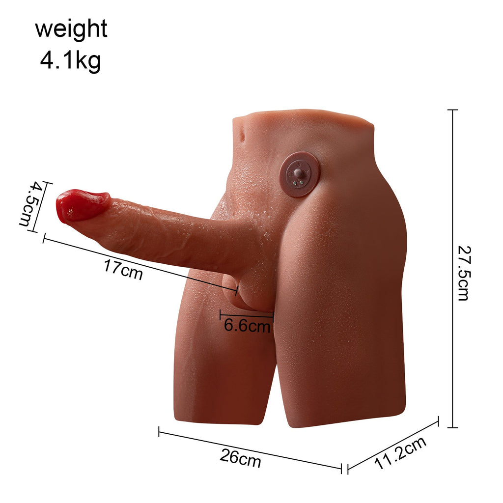 Xise - Jason - Torso con Dildo Thrusting e Vibrante - 6,6"