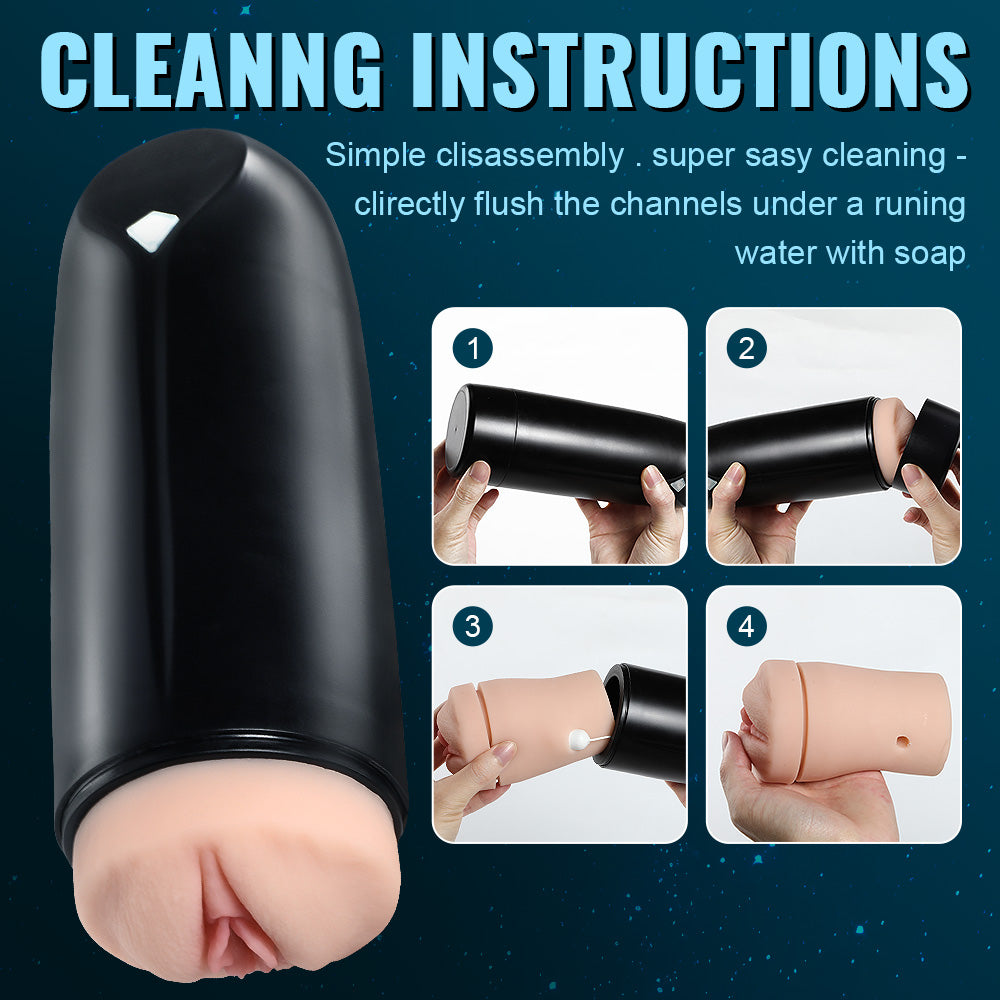 Xise - Masturbatore Vagina con Funzione Suzione e Vibrante