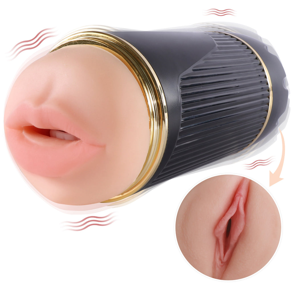 Xise - Masturbatore Doppio con Bocca e Vagina Vibrante