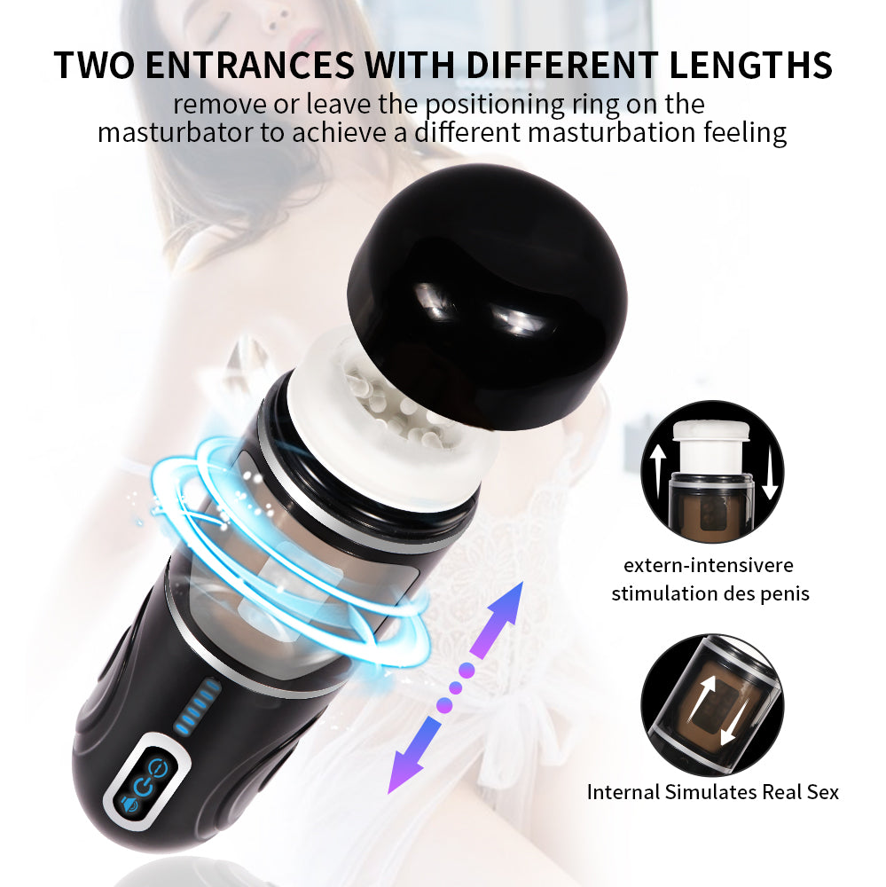 Xise - Masturbatore Neutro con Funzione Thrusting - Rotante e Vibrante con Voce Sexy