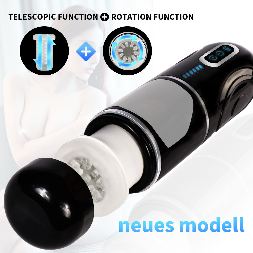 Xise - Masturbatore Neutro con Funzione Thrusting - Rotante e Vibrante con Voce Sexy