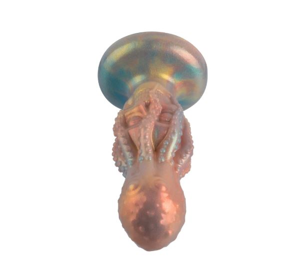 VSC Novelty - Dildo in Silicone Multicolor con Glitter Teschio con Polpo - Devilfish