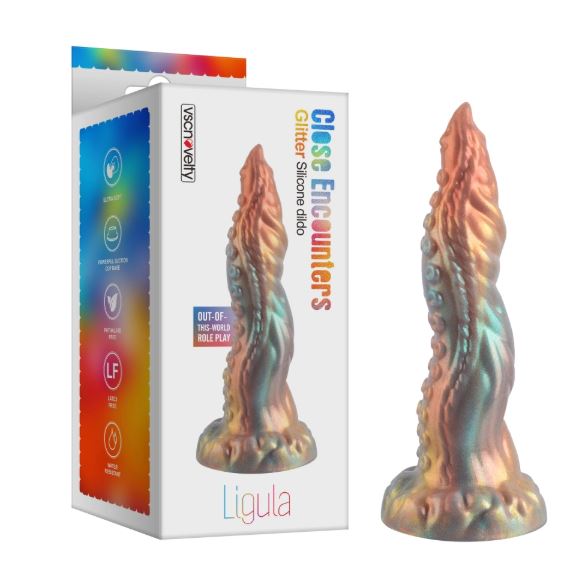 VSC Novelty - Dildo in Silicone Multicolor con Glitter Tentacolo - Ligula