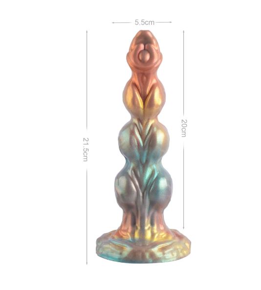 VSC Novelty - Dildo in Silicone Multicolor con Glitter - Dominator
