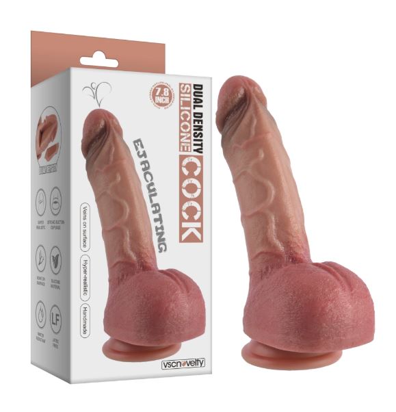 VSC Novelty - Dildo in Silicone Eiaculante a Doppio Strato - 7.8”