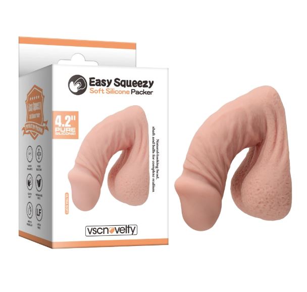 VSC Novelty - Easy Squeezy Packer Dildo in Silicone Morbido - 4,20"