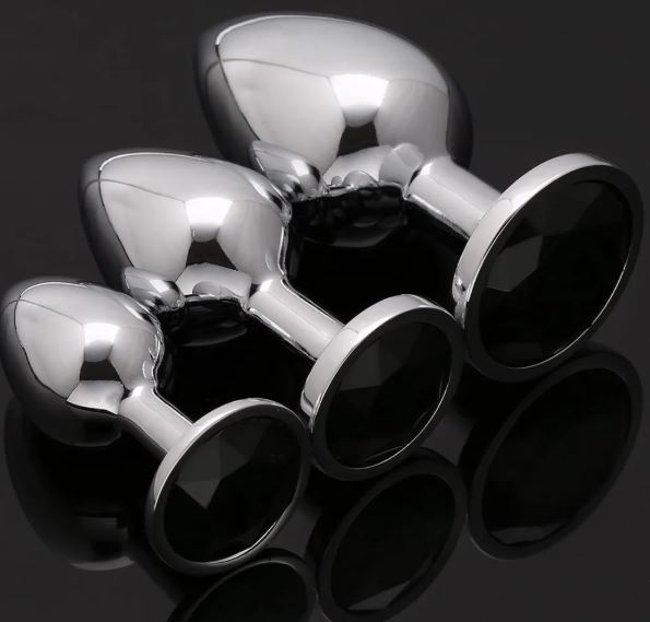 VSC Novelty - Plug Anale con Diamante Nero - M