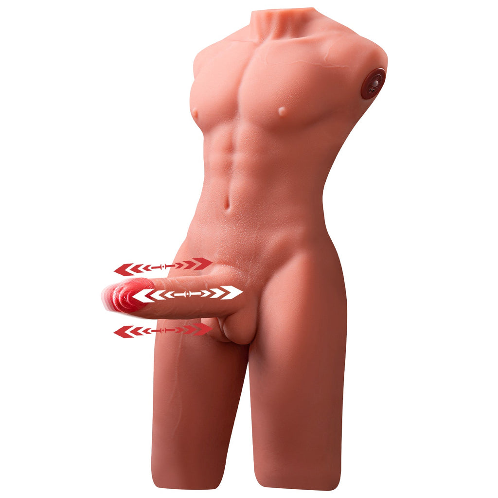 Xise - Jason - Torso Completo con Dildo Funzione Thrusting e Vibrante - 6,7"