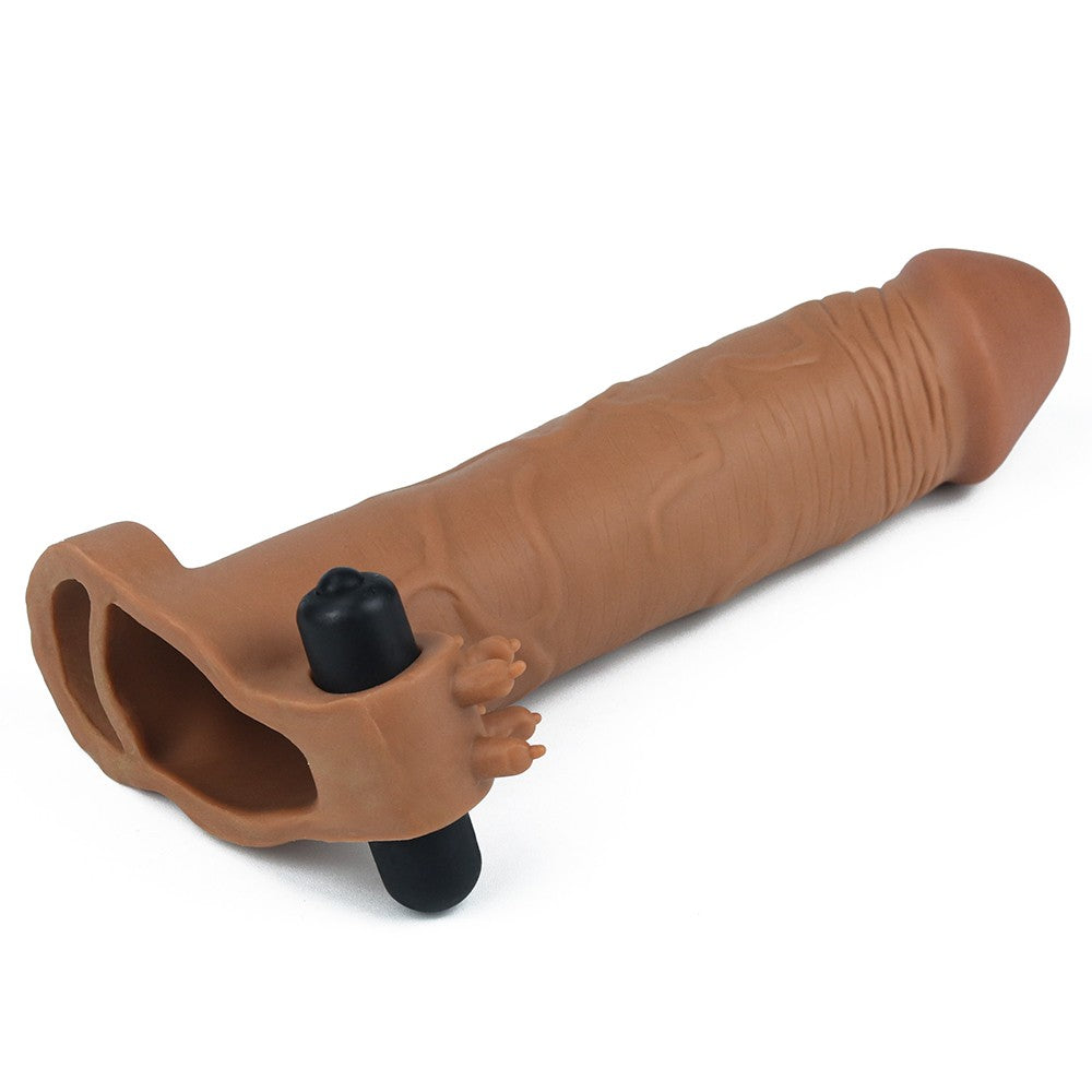 Manicotto vibrante per pene Pleasure X-Tender #5 Brown_B0O50_3
