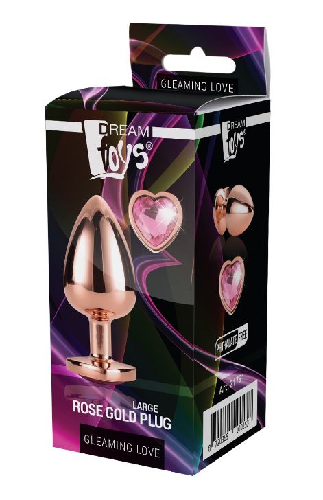 Plug grande in oro rosa scintillante