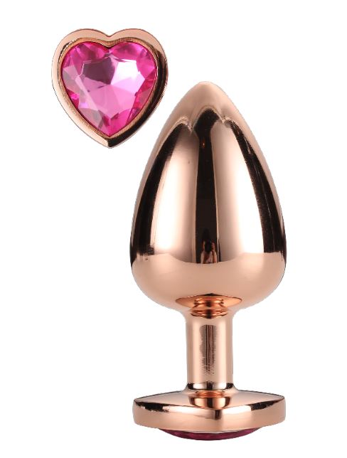 Plug grande in oro rosa scintillante