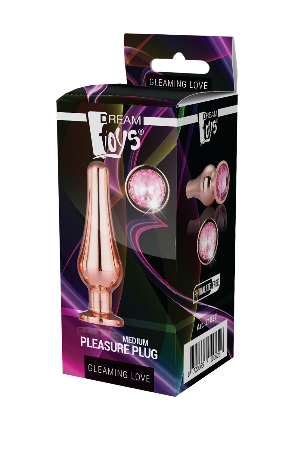 Plug del piacere GLEAMING LOVE ORO ROSA M