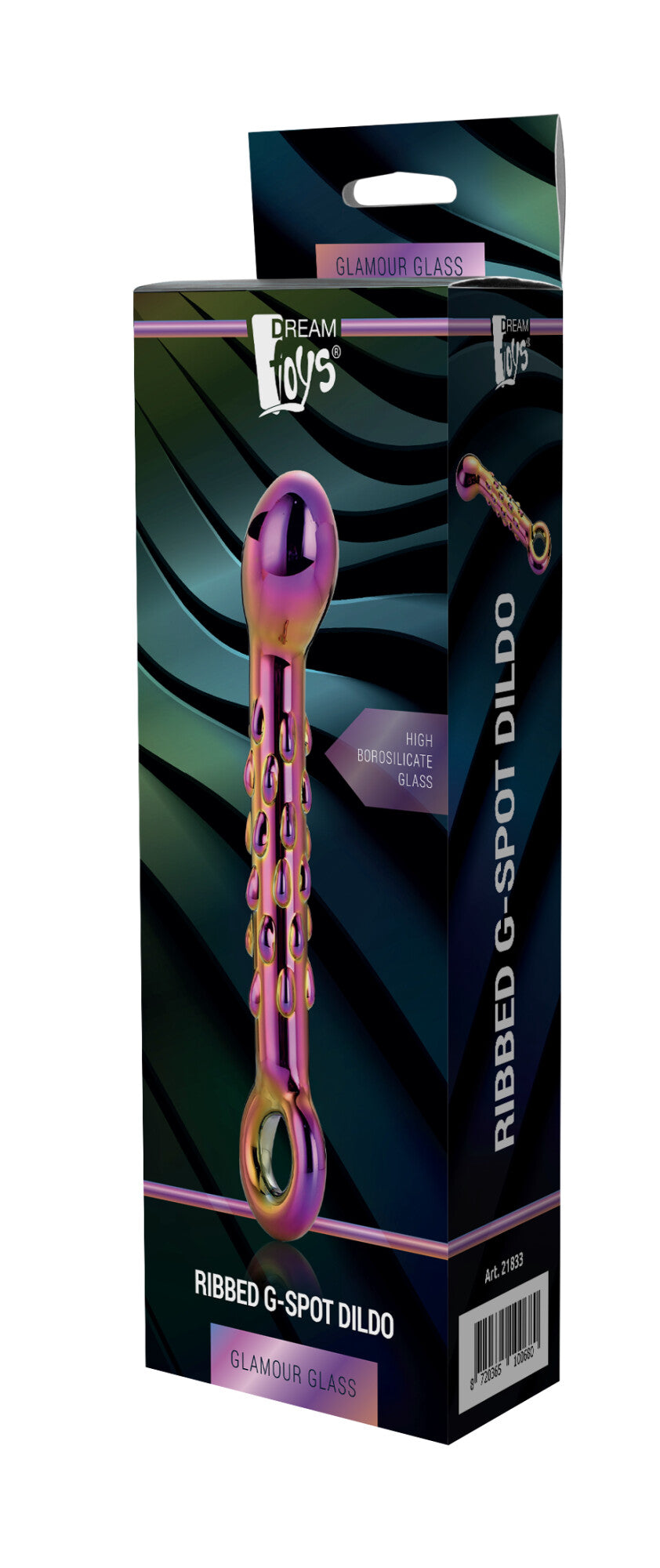 DILDO G-SPOT IN VETRO GLAMOUR CON COSTINE