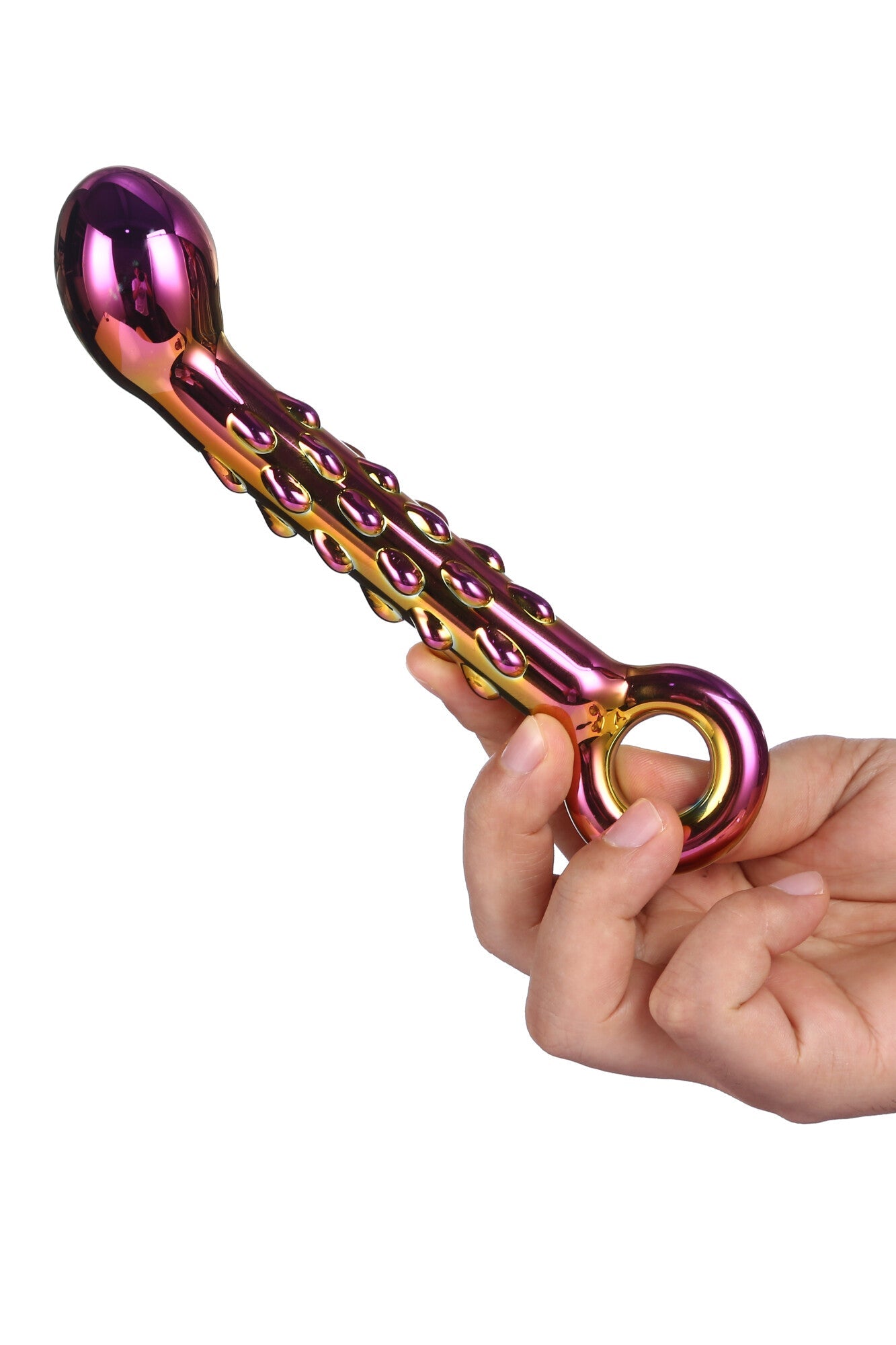 DILDO G-SPOT IN VETRO GLAMOUR CON COSTINE