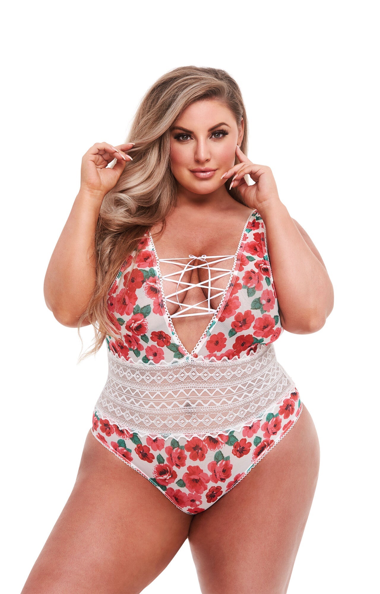 TEDDY BIANCO FLOREALE E PIZZO, QS