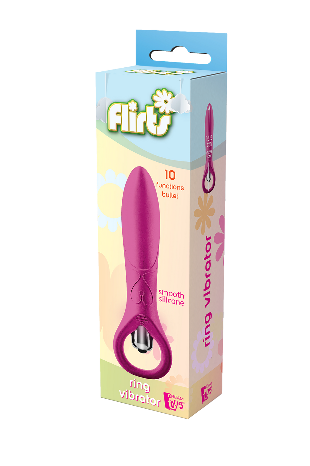 VIBRATORE AD ANELLO ROSA FLIRTS 10 FUNZIONI