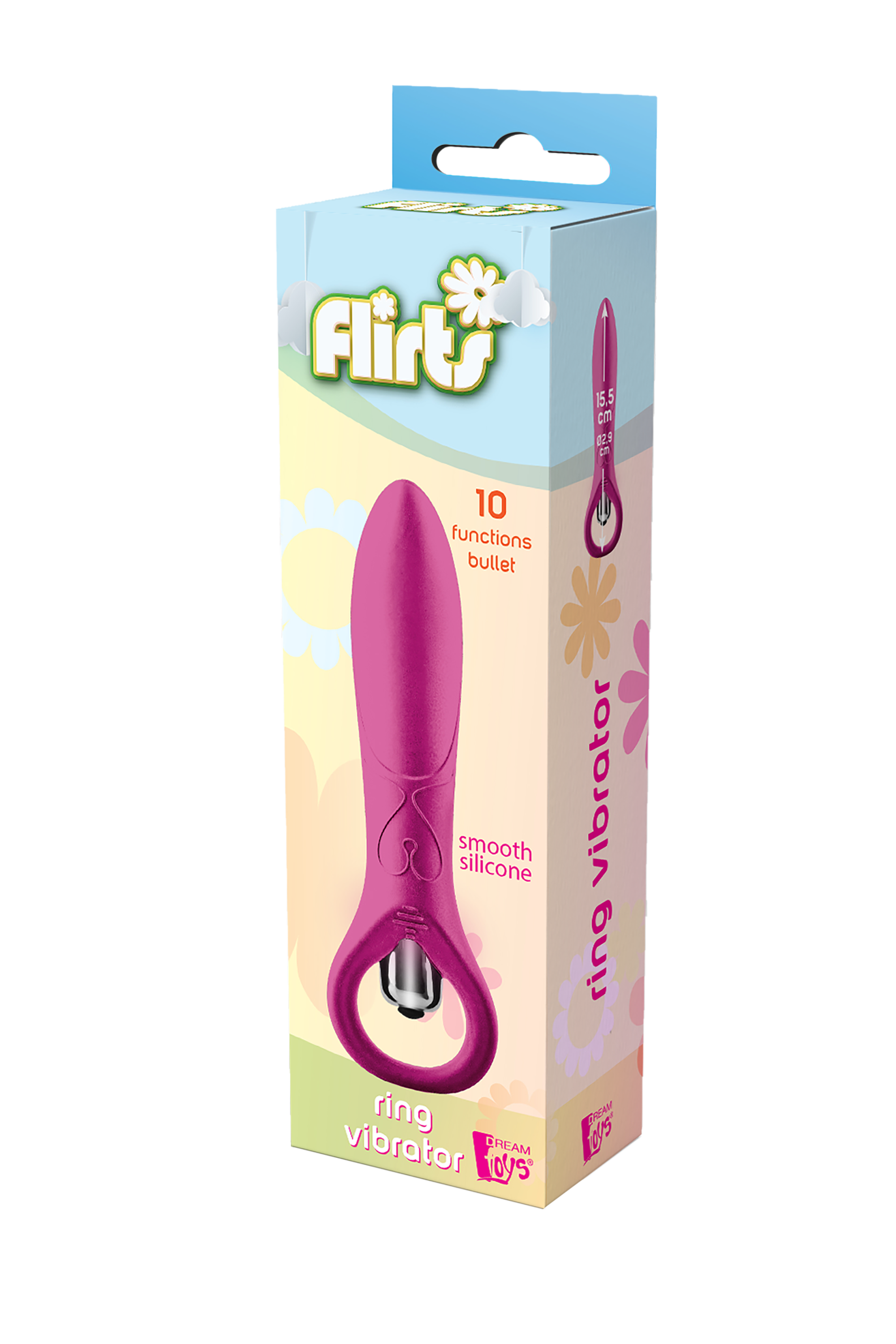 VIBRATORE AD ANELLO ROSA FLIRTS 10 FUNZIONI