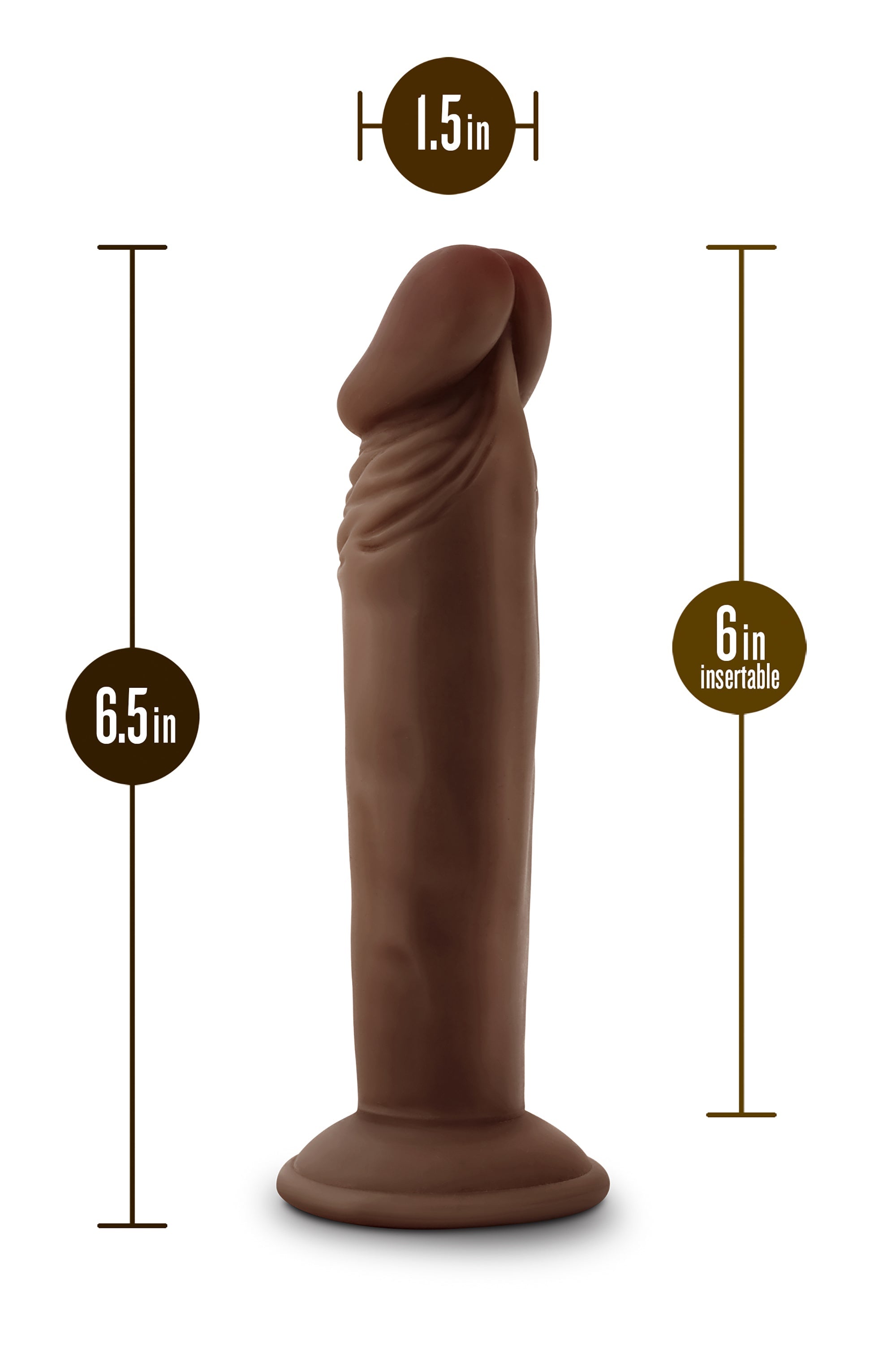 DR. SKIN PLUS DILDO POSIZIONABILE 6 POLLICI CIOCCOLATO
