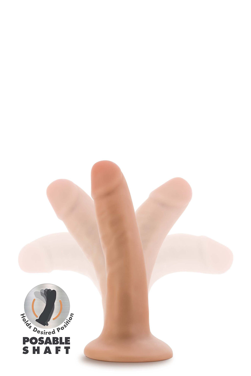 DR. SKIN PLUS DILDO POSABILE DA 5 POLLICI VANIGLIA
