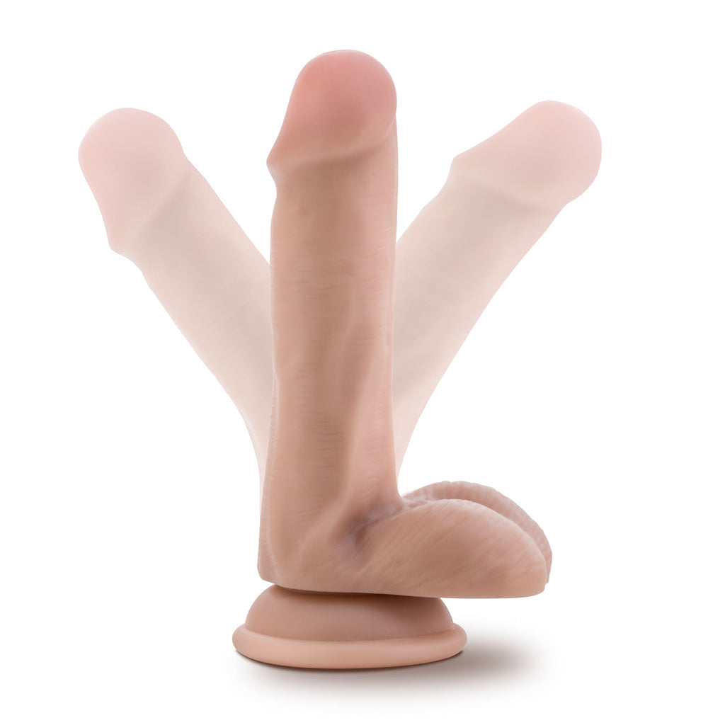 DR. SKIN PLUS DILDO POSABILE DA 6 POLLICI CON PALLINE VANIGLIA